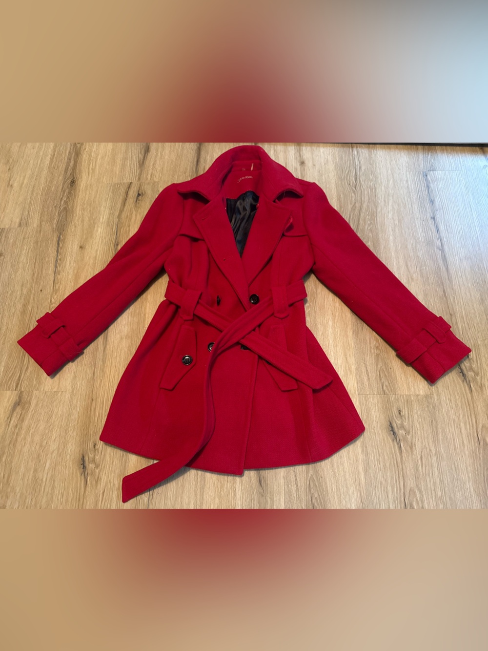 Calvin Klein belted coat